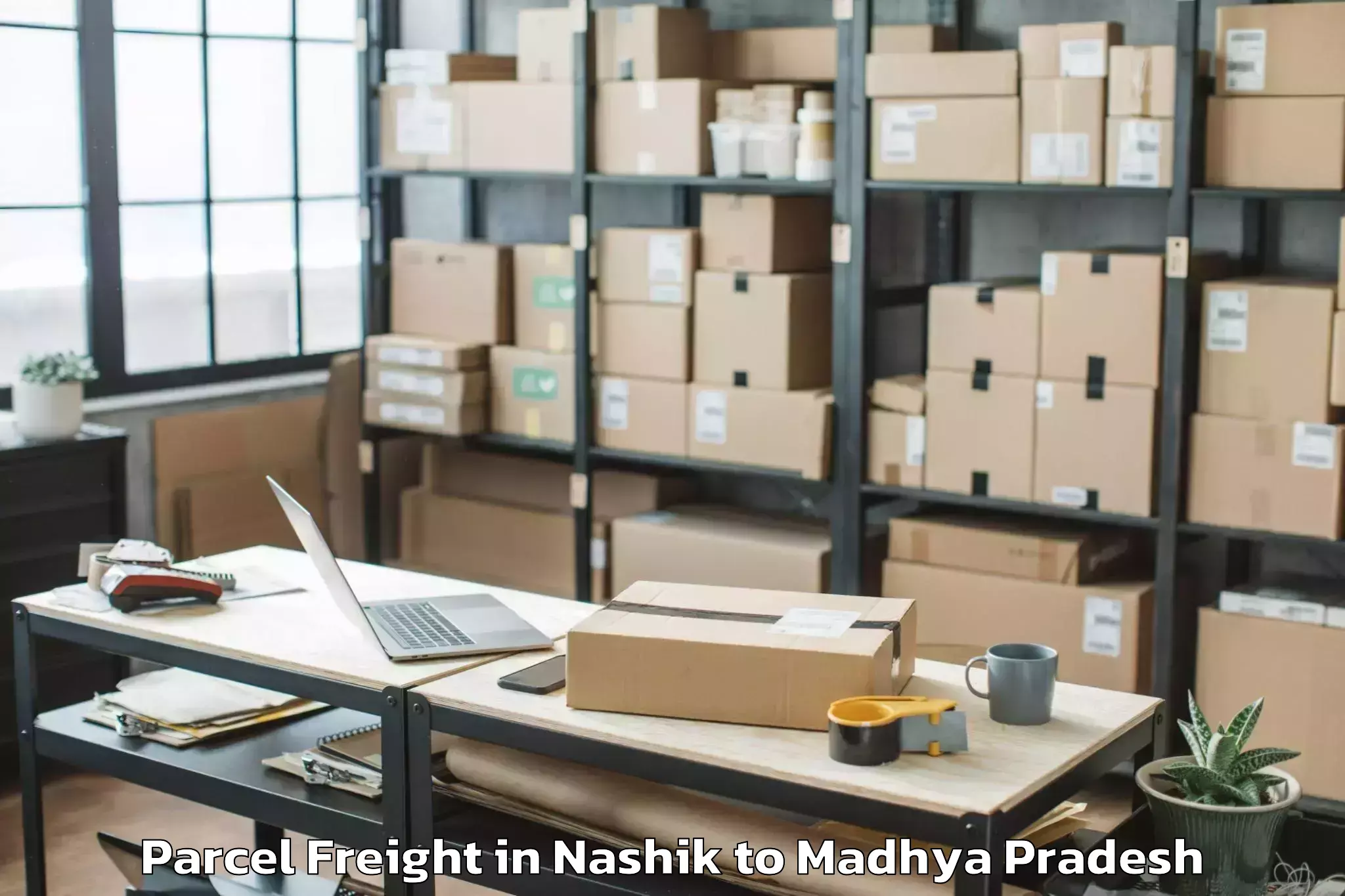 Top Nashik to Malwanchal University Indore Parcel Freight Available